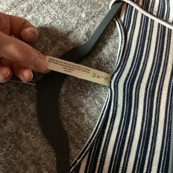 Blue Horizontal Striped Ribbed Shirt - Picture 4 of 4